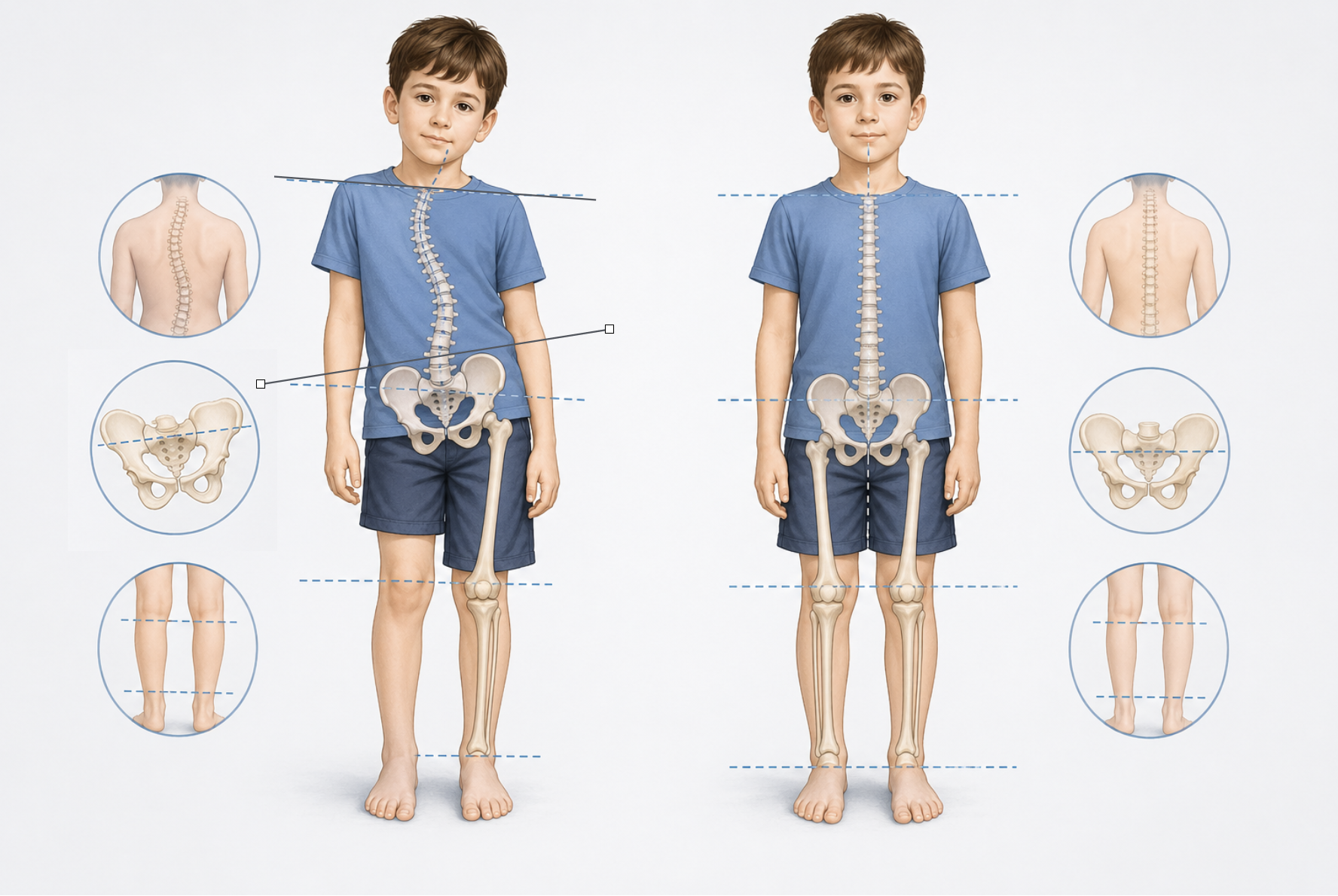 Tercera imagen de diferencia de longitud entre las piernas.