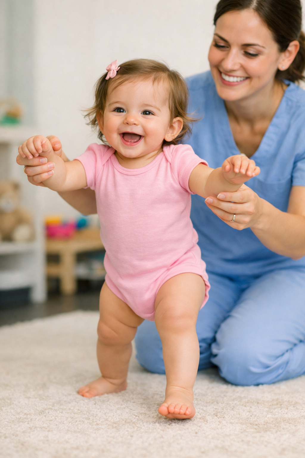 Imagen representativa de los primeros pasos en niños pequeños.